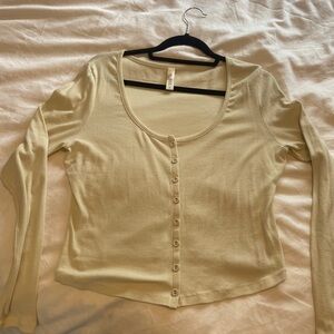 Skims logo pointelle long sleeve